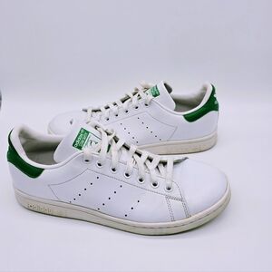 Adidas Stan Smith Sneakers Shoes White Green Low Top Women's Size 9